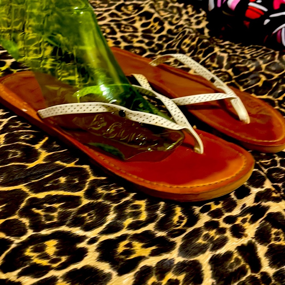 White flip flops